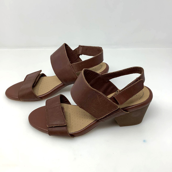 Clarks Collection Lorene Bright Wedge Sandal in Tan Leather Size‎ 10 New - Picture 3 of 6